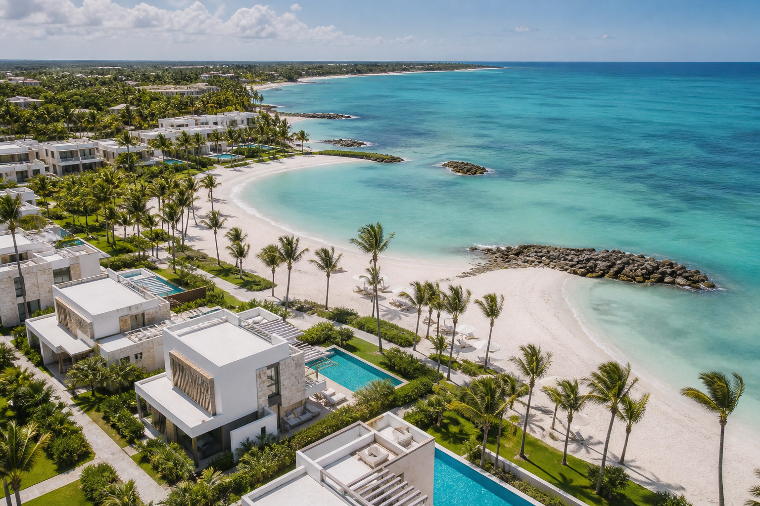 Desarrollo residencial frente al mar