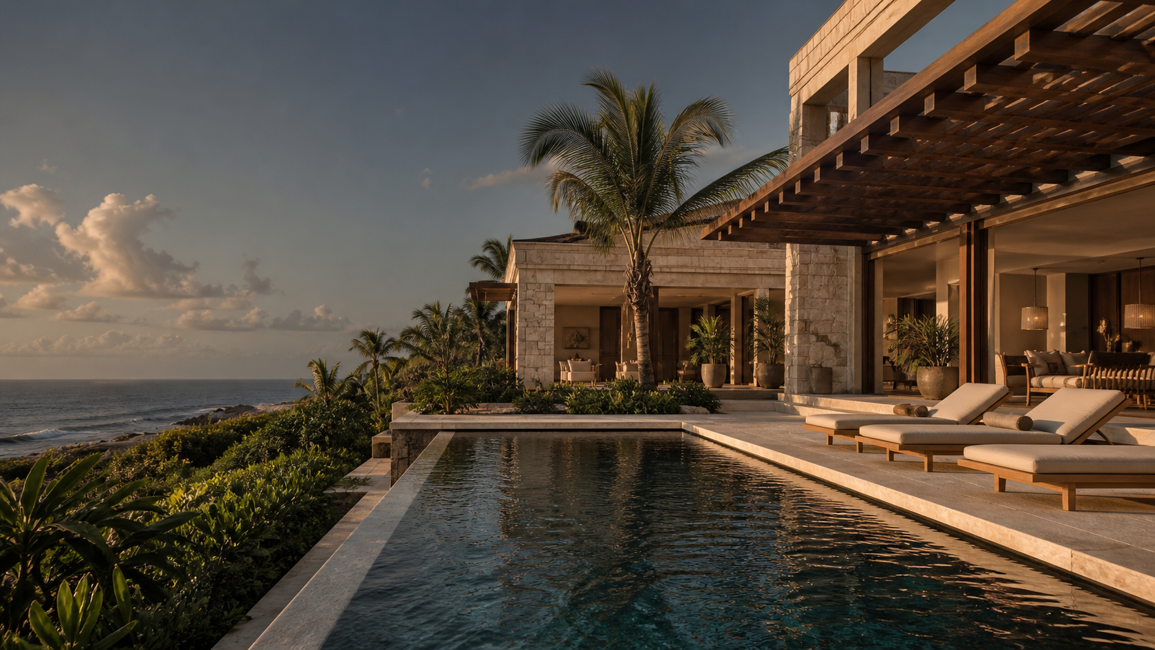 Villa contemporánea frente al mar en República Dominicana
